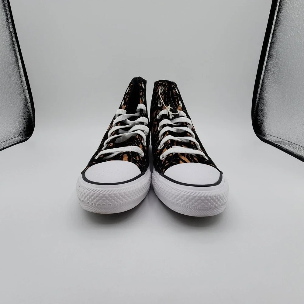 Converse Chuck Taylor All Star Sneakers Womens 7 Animal Print Velvet Burnout NEW